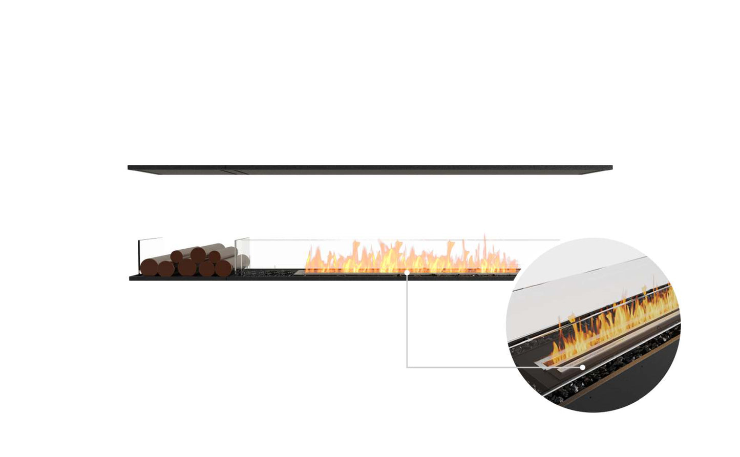 EcoSmart Flex Bioethanol Fireplace 86IL BX1 Island Black