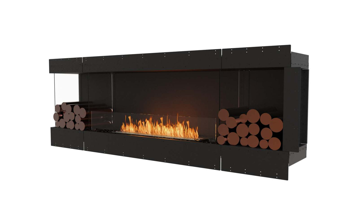 EcoSmart Flex Bioethanol Fireplace 86LC BX2 Left Corner Black