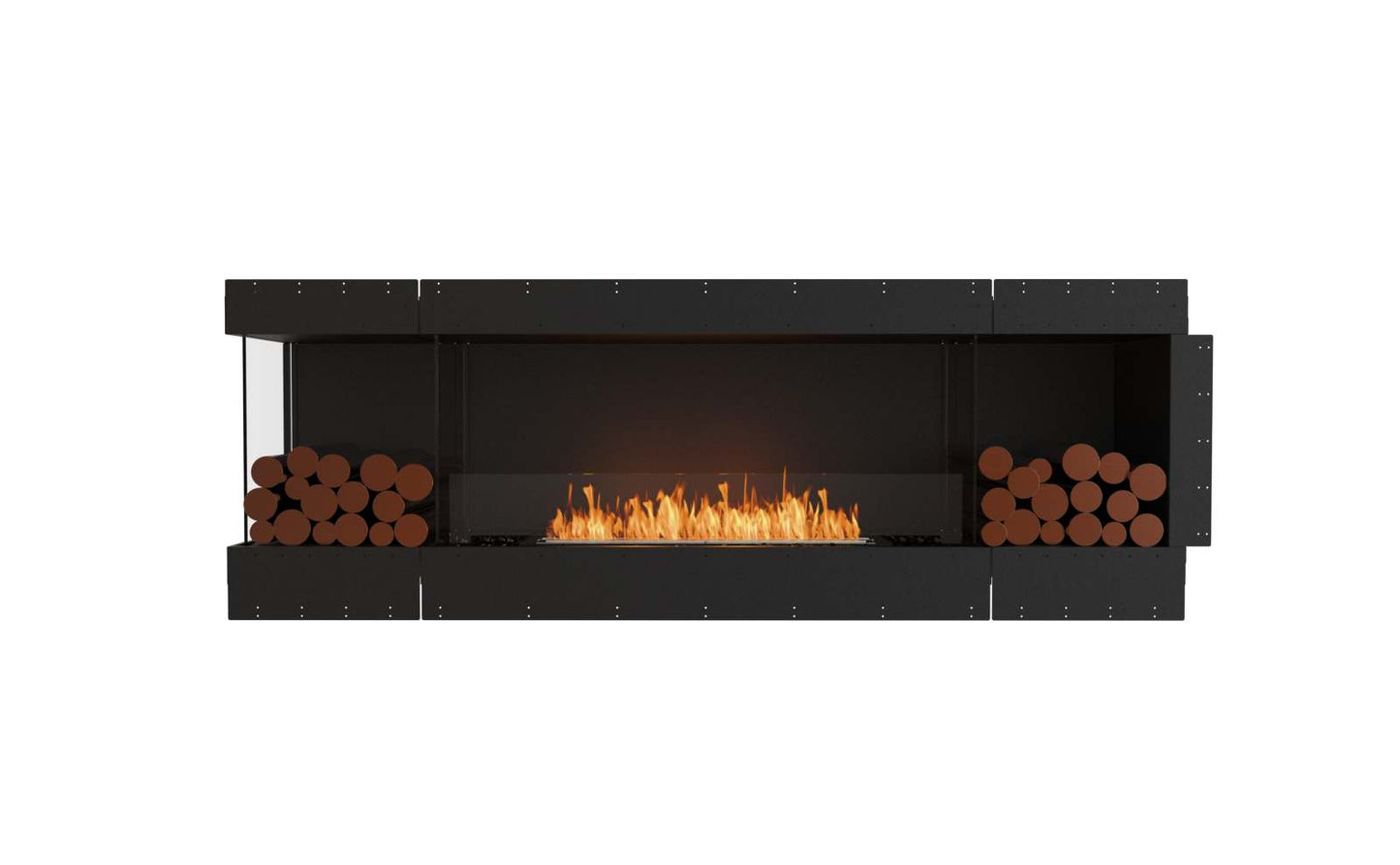 EcoSmart Flex Bioethanol Fireplace 86LC BX2 Left Corner Black