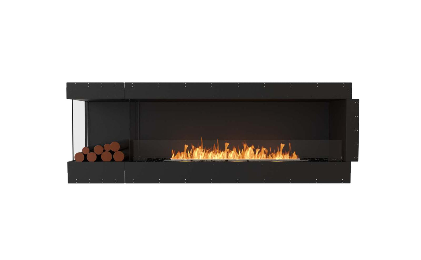 EcoSmart Flex Bioethanol Fireplace 86LC BXL Left Corner Black