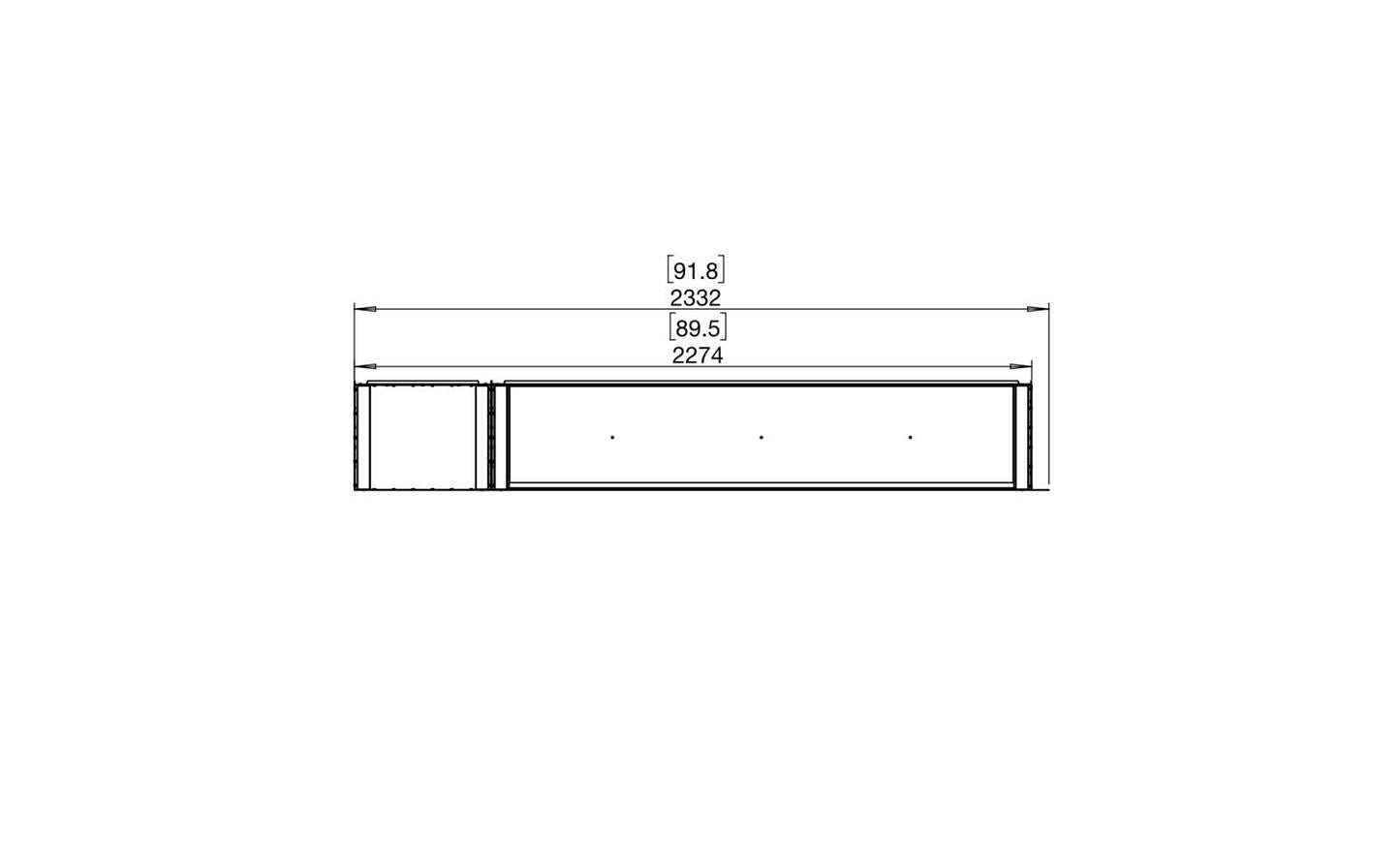 EcoSmart Flex Bioethanol Fireplace 86LC BXL Left Corner Black