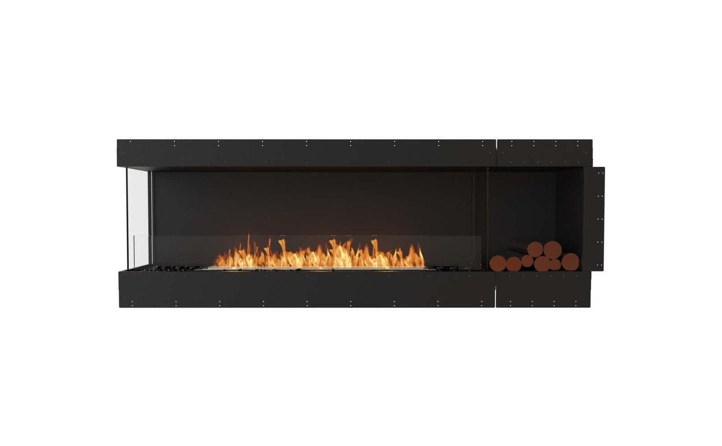 EcoSmart Flex Bioethanol Fireplace 86LC BXR Left Corner Black