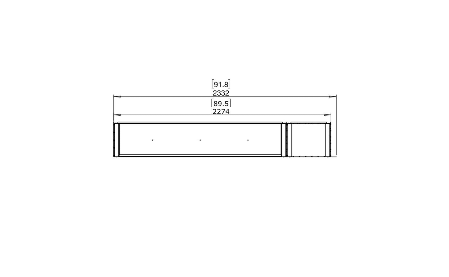 EcoSmart Flex Bioethanol Fireplace 86LC BXR Left Corner Black