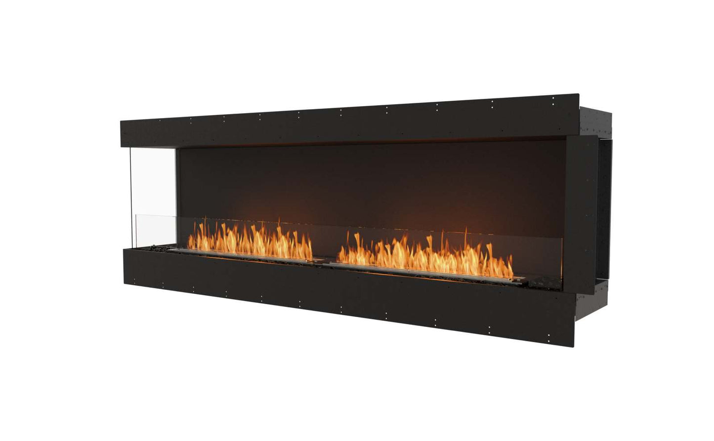 EcoSmart Flex Bioethanol Fireplace 86LC Left Corner Black