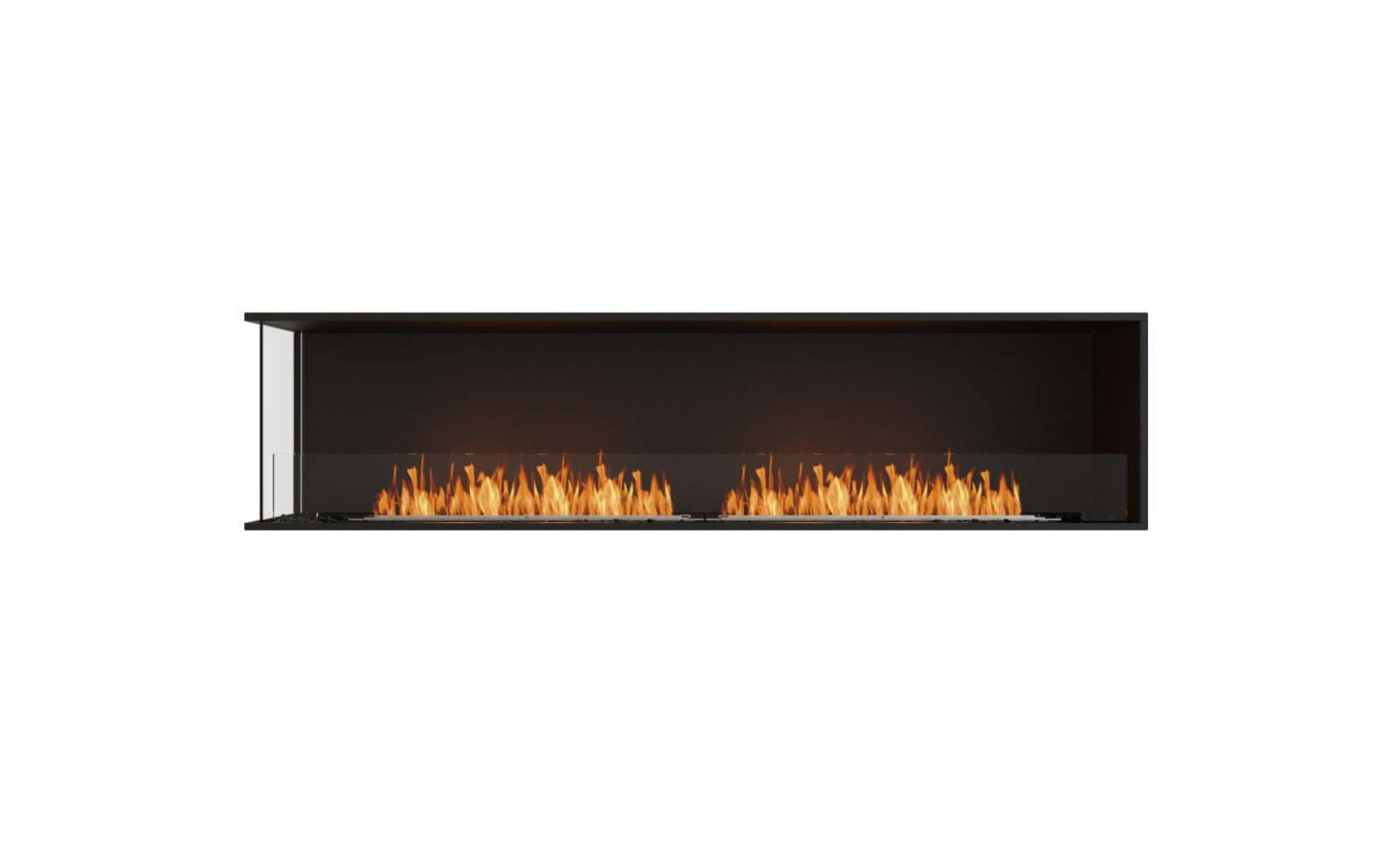 EcoSmart Flex Bioethanol Fireplace 86LC Left Corner Black