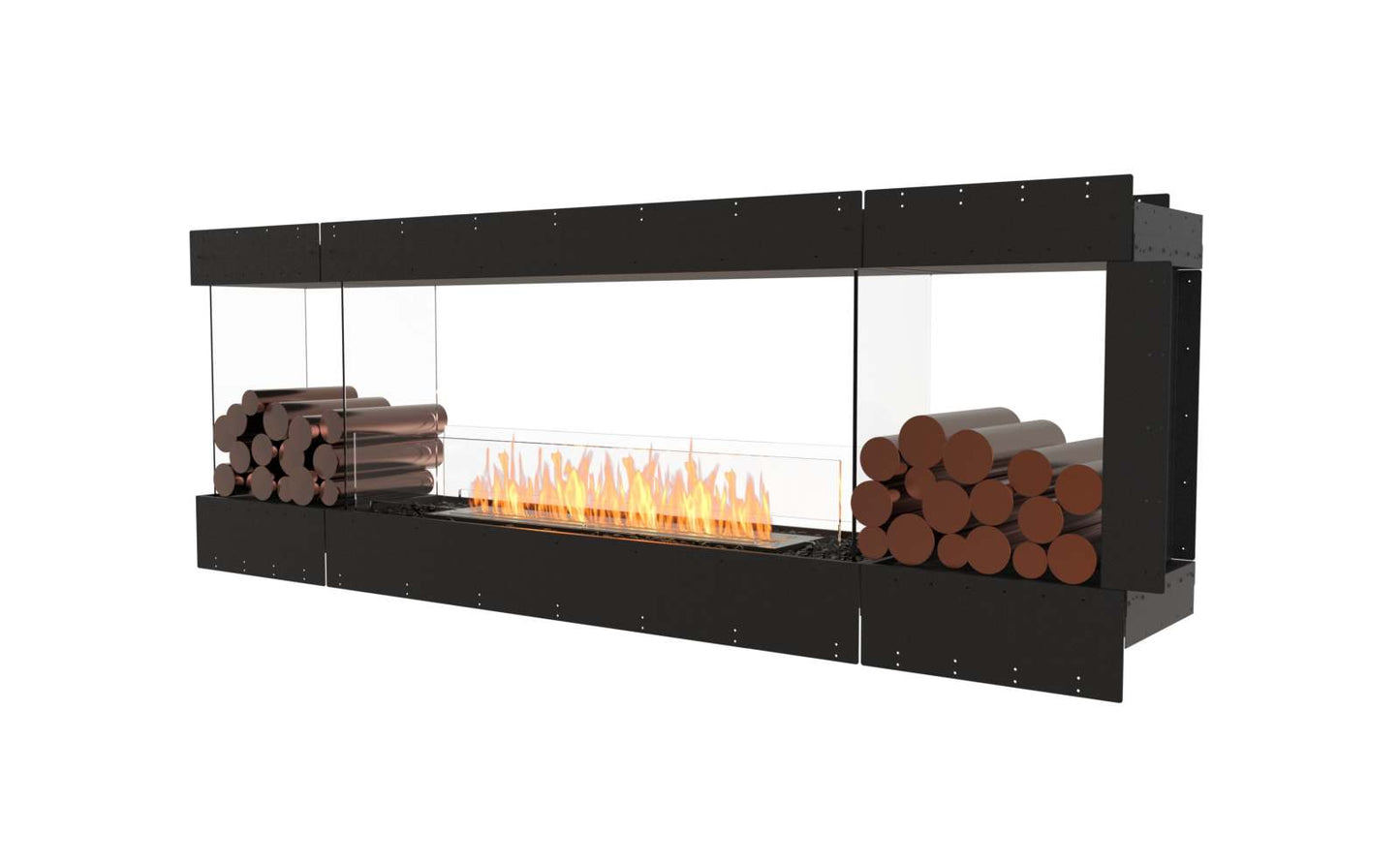 EcoSmart Flex Bioethanol Fireplace 86PN BX2 Peninsula Black