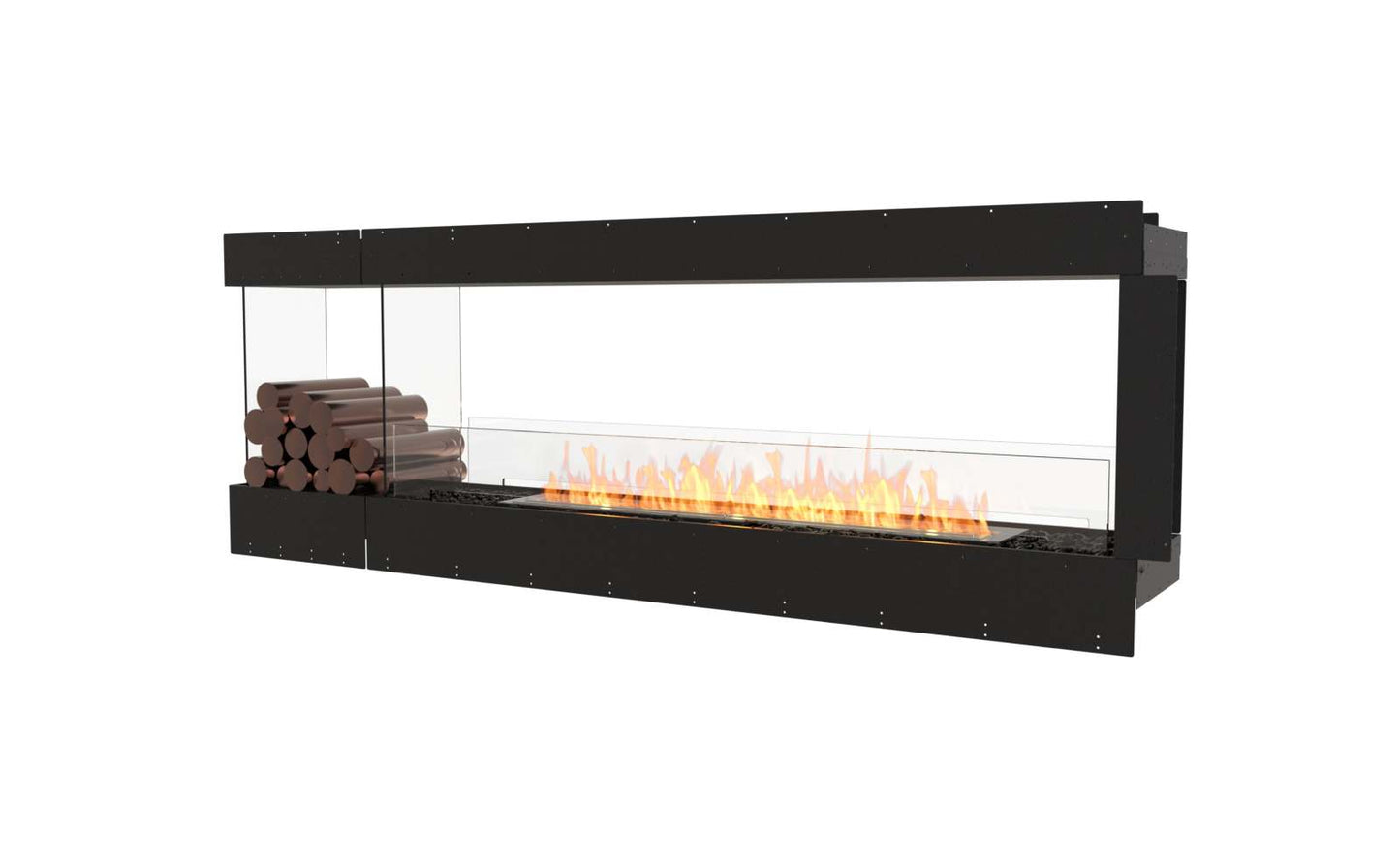 EcoSmart Flex Bioethanol Fireplace 86PN BXL Peninsula Black