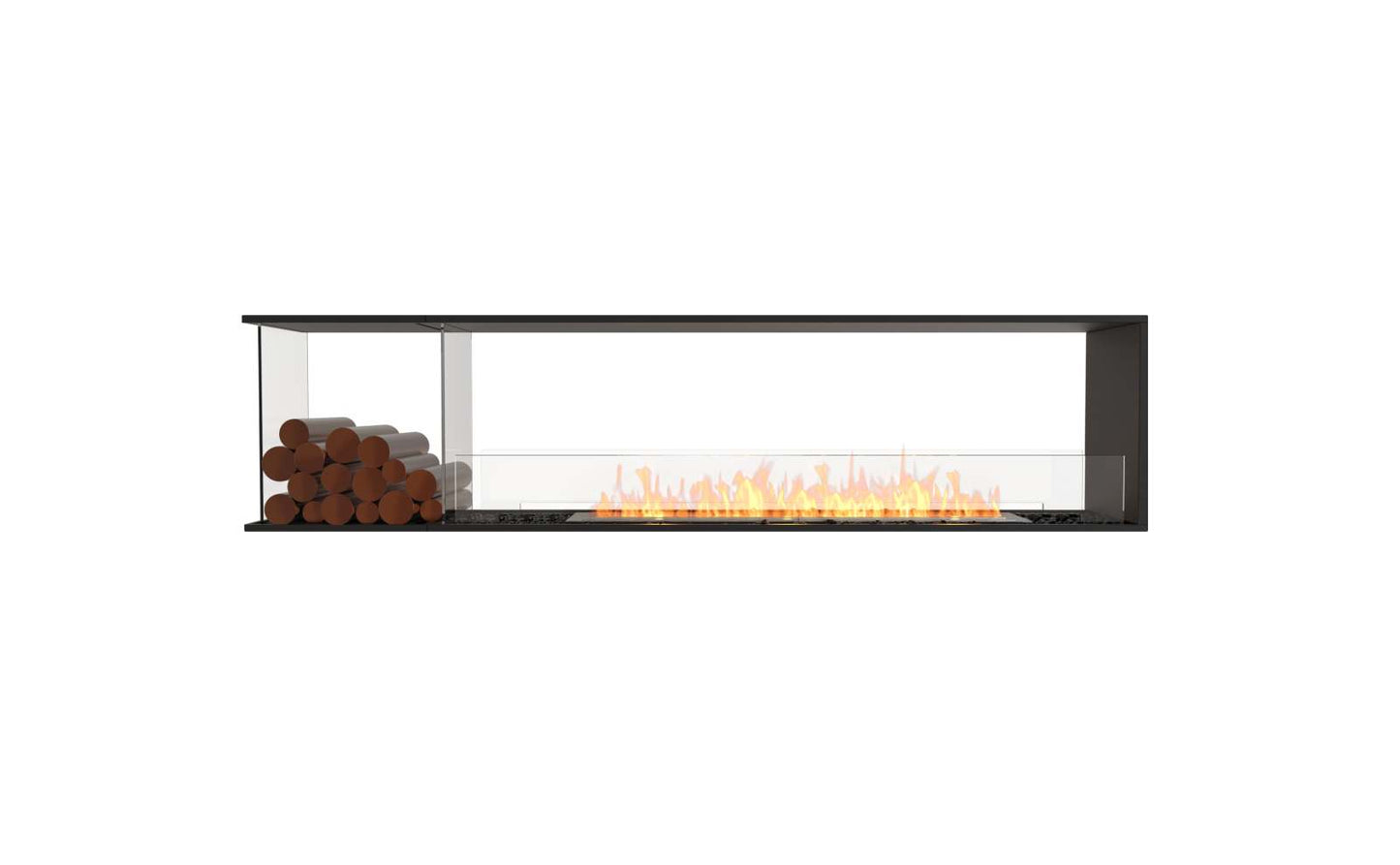 EcoSmart Flex Bioethanol Fireplace 86PN BXL Peninsula Black