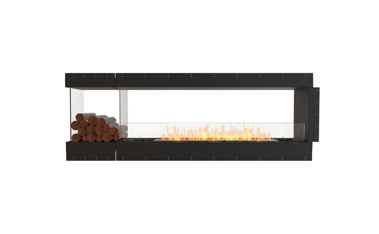 EcoSmart Flex Bioethanol Fireplace 86PN BXL Peninsula Black