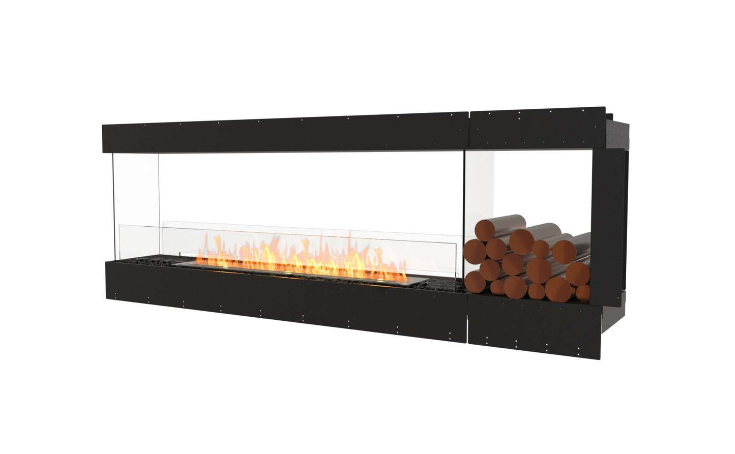 EcoSmart Flex Bioethanol Fireplace 86PN BXR Peninsula Black