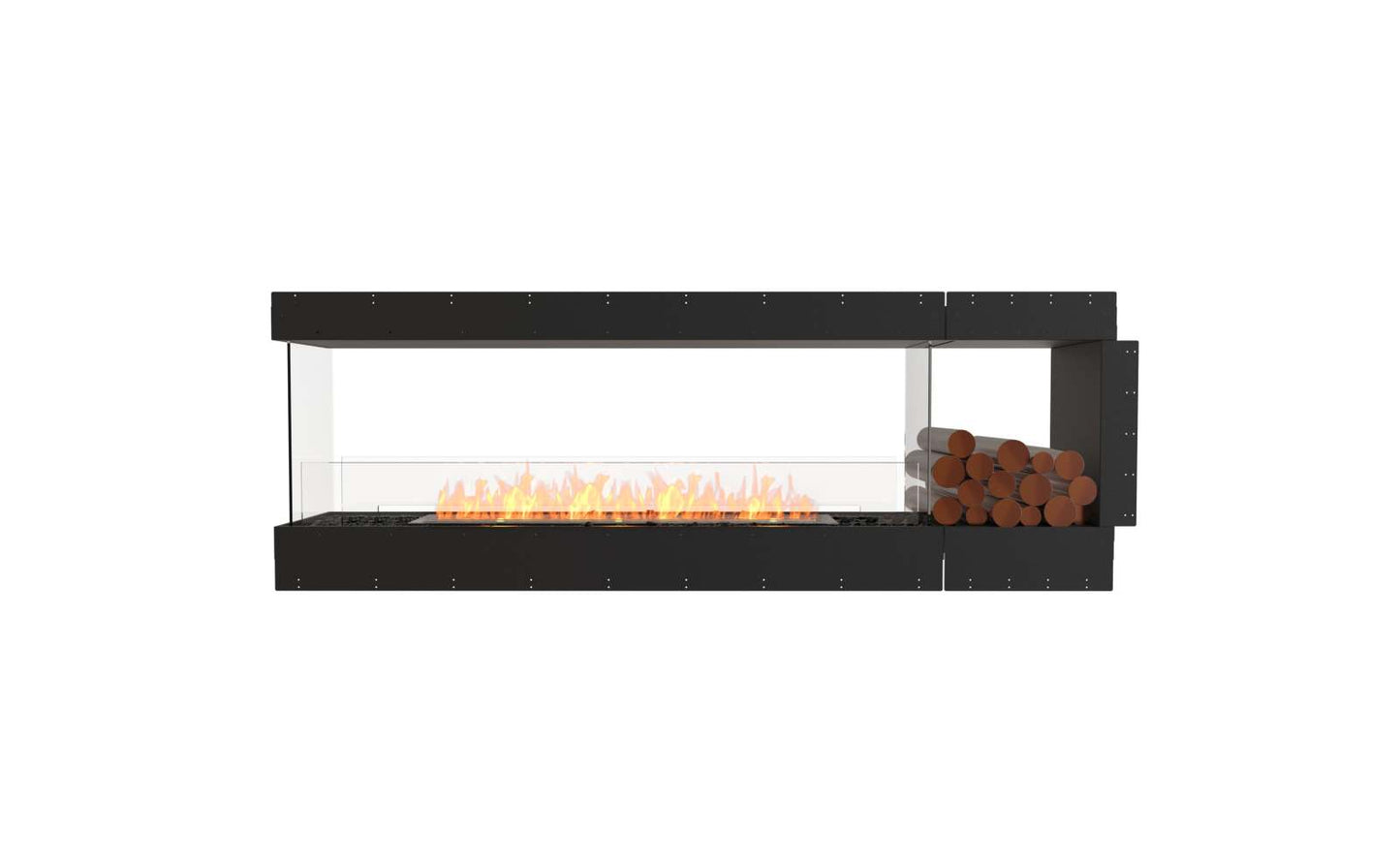 EcoSmart Flex Bioethanol Fireplace 86PN BXR Peninsula Black