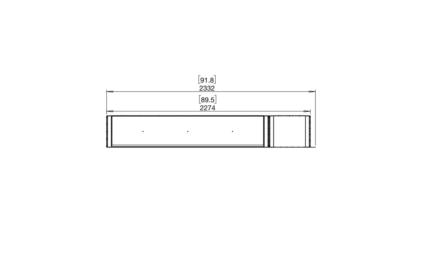EcoSmart Flex Bioethanol Fireplace 86PN BXR Peninsula Black