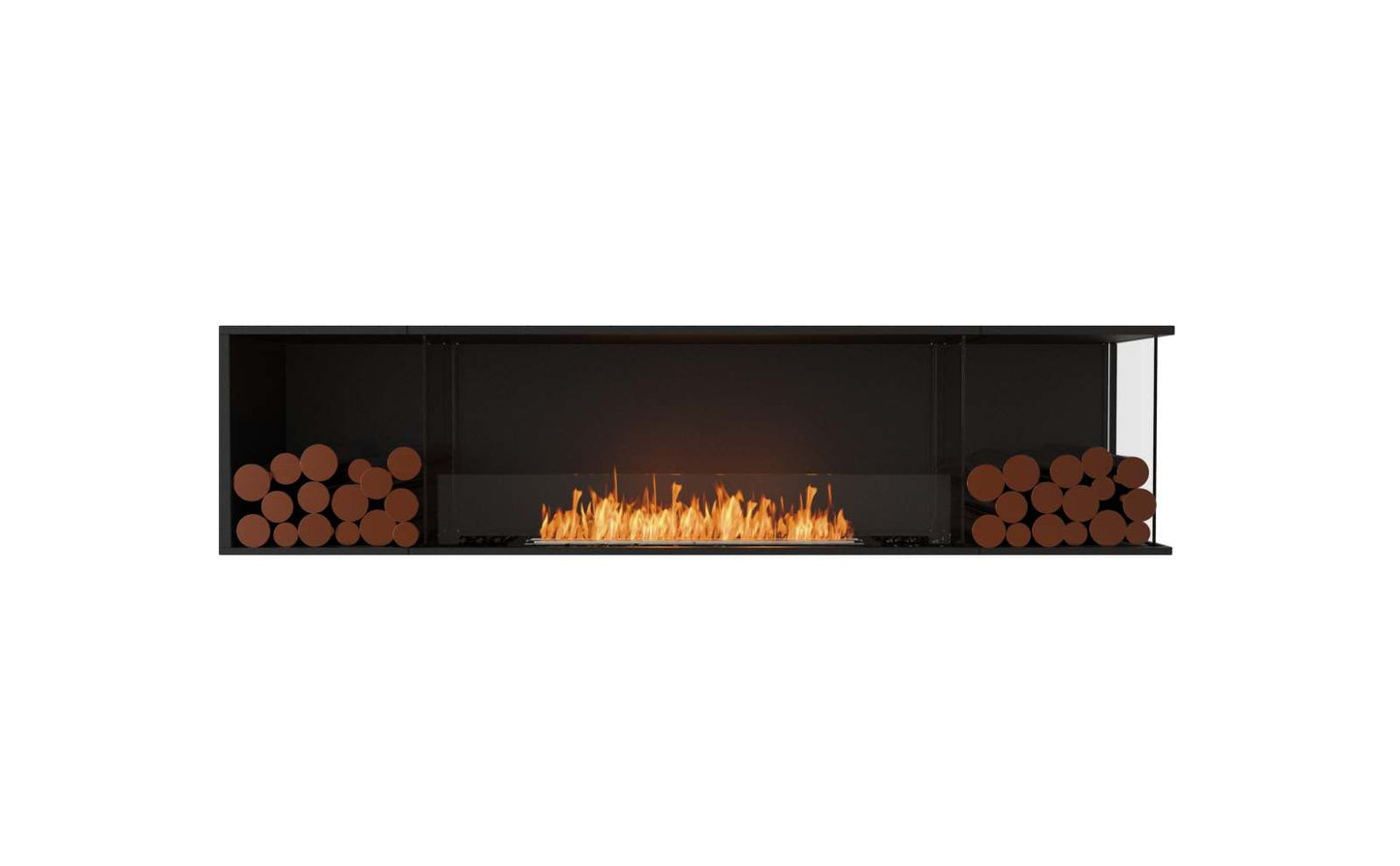 EcoSmart Flex Bioethanol Fireplace 86RC BX2 Right Corner Black