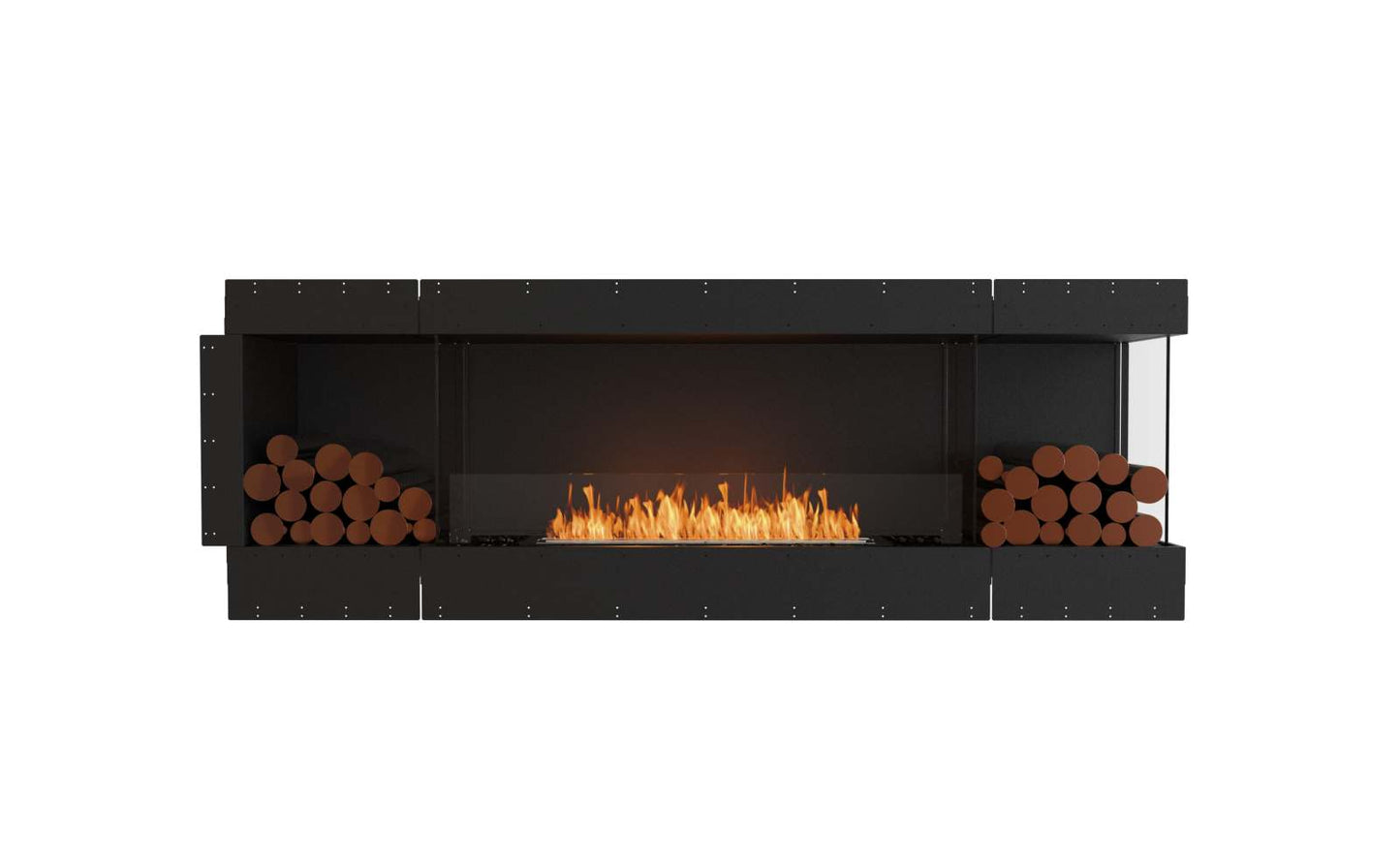 EcoSmart Flex Bioethanol Fireplace 86RC BX2 Right Corner Black