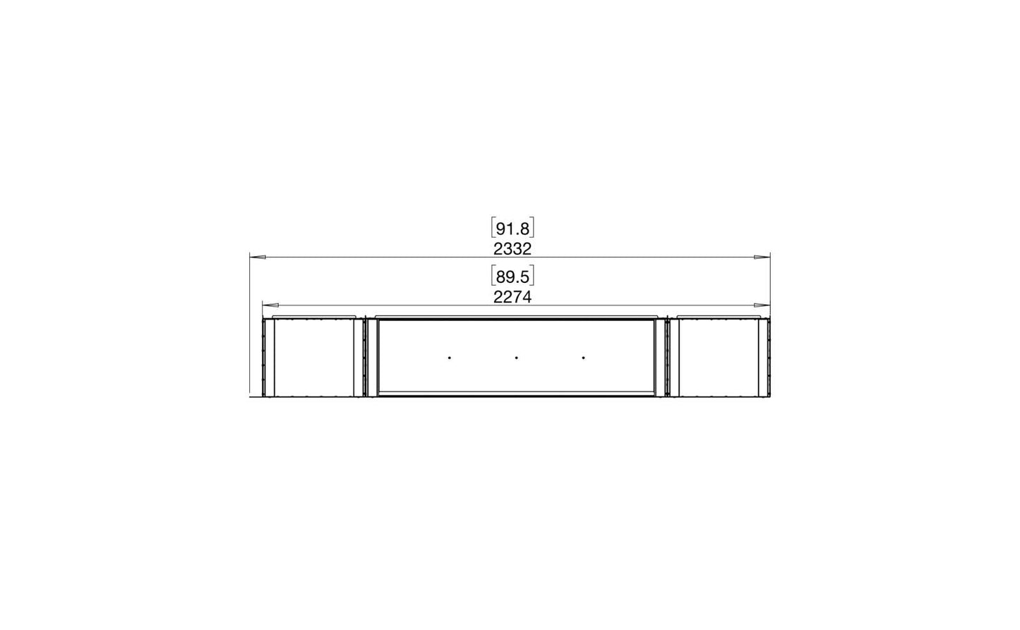 EcoSmart Flex Bioethanol Fireplace 86RC BX2 Right Corner Black