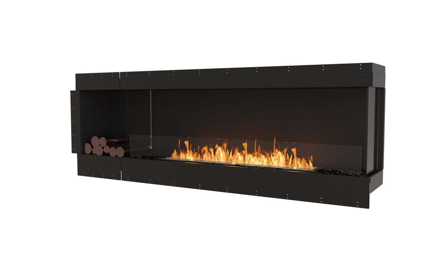 EcoSmart Flex Bioethanol Fireplace 86RC BXL Right Corner Black