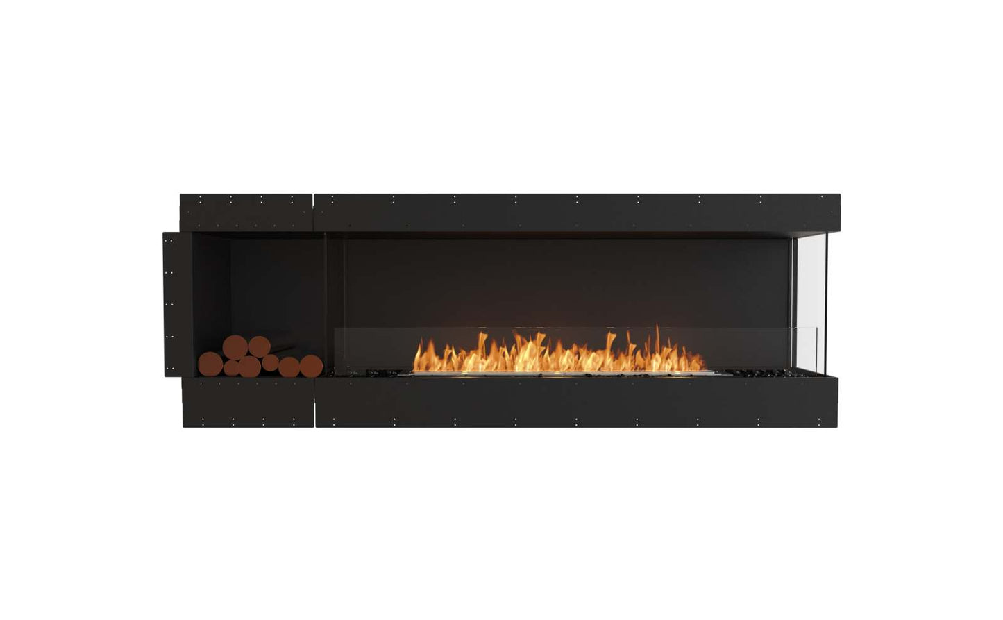 EcoSmart Flex Bioethanol Fireplace 86RC BXL Right Corner Black