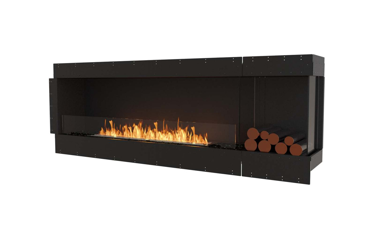 EcoSmart Flex Bioethanol Fireplace 86RC BXR Right Corner Black