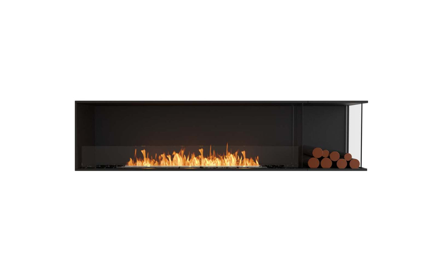 EcoSmart Flex Bioethanol Fireplace 86RC BXR Right Corner Black