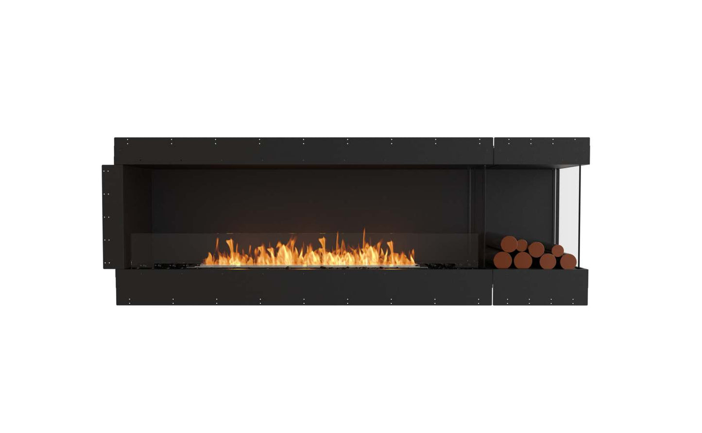 EcoSmart Flex Bioethanol Fireplace 86RC BXR Right Corner Black