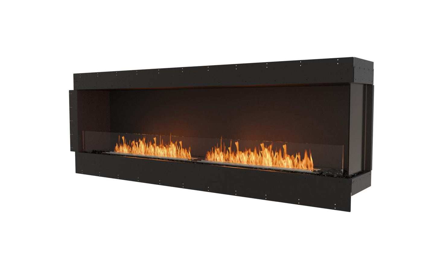 EcoSmart Flex Bioethanol Fireplace 86RC Right Corner Black