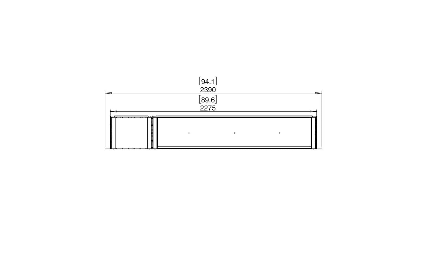 EcoSmart Flex Bioethanol Fireplace 86SS BXL Single Sided Black