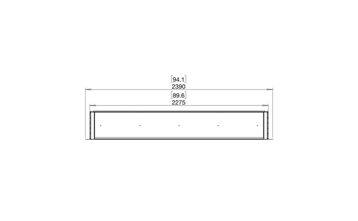 EcoSmart Flex Bioethanol Fireplace 86SS Single Sided Black