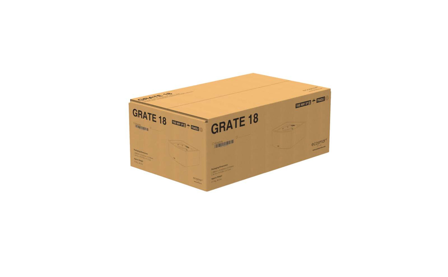 EcoSmart Fire Grate 18 Fireplace Insert Graphite