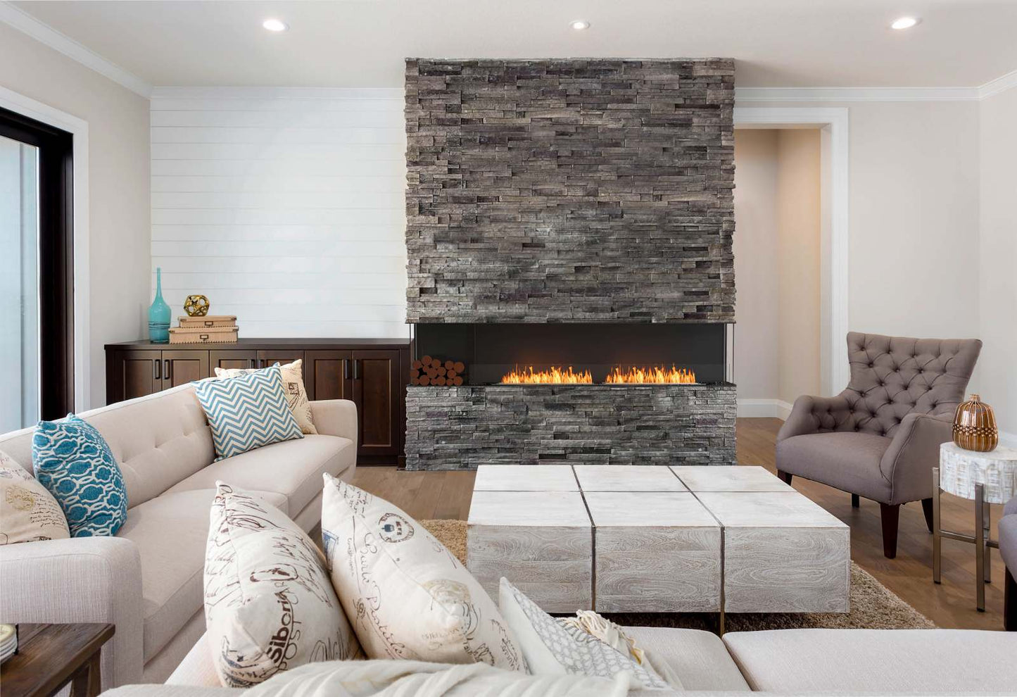 EcoSmart Flex Bioethanol Fireplace 104BY BXL Bay Black