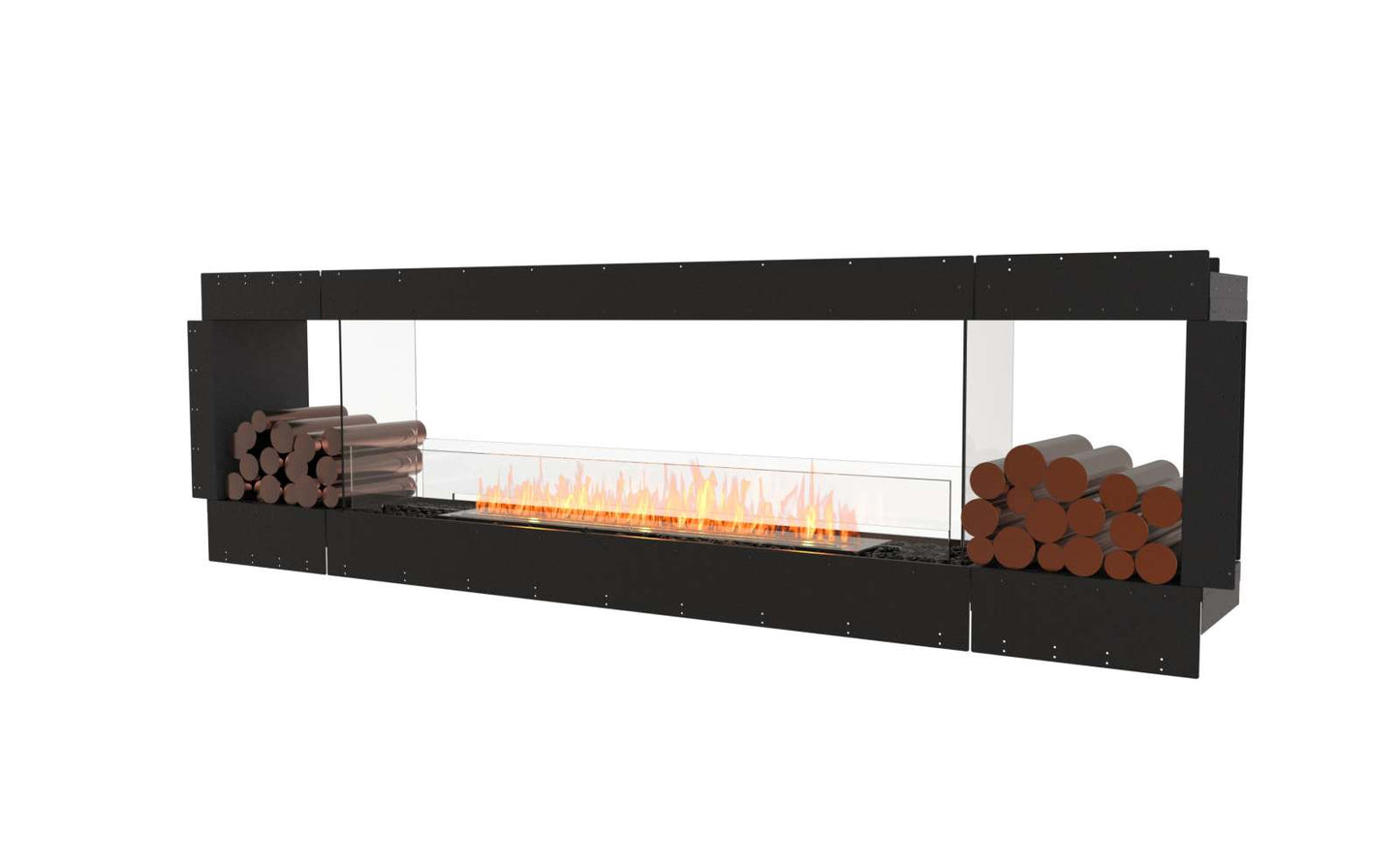EcoSmart Flex Bioethanol Fireplace 104DB BX2 Double Sided Black