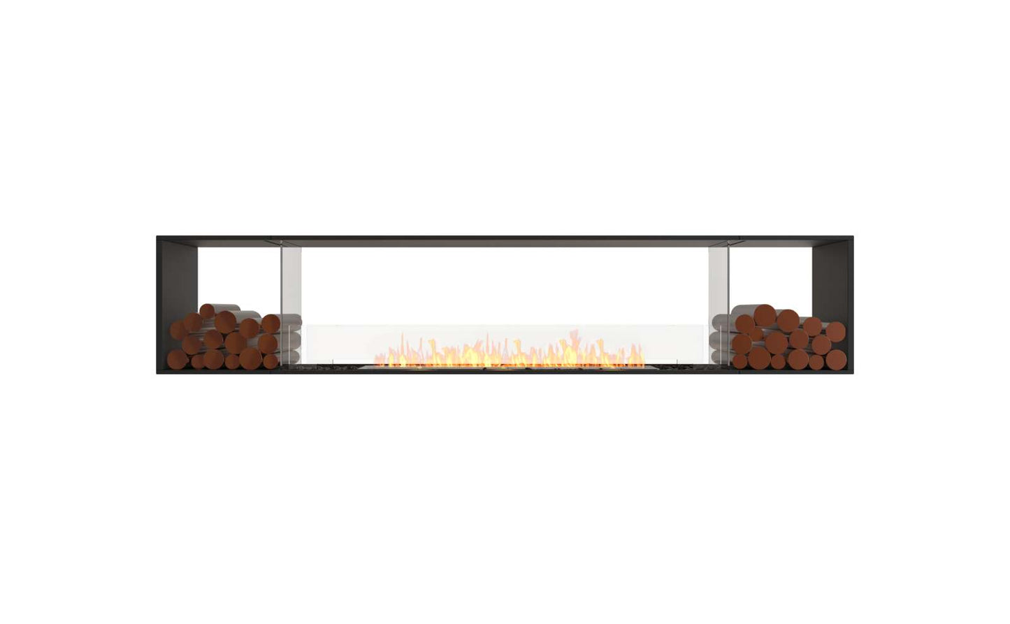 EcoSmart Flex Bioethanol Fireplace 104DB BX2 Double Sided Black