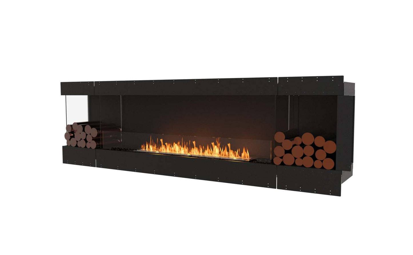 EcoSmart Flex Bioethanol Fireplace 104LC BX2 Left Corner Black