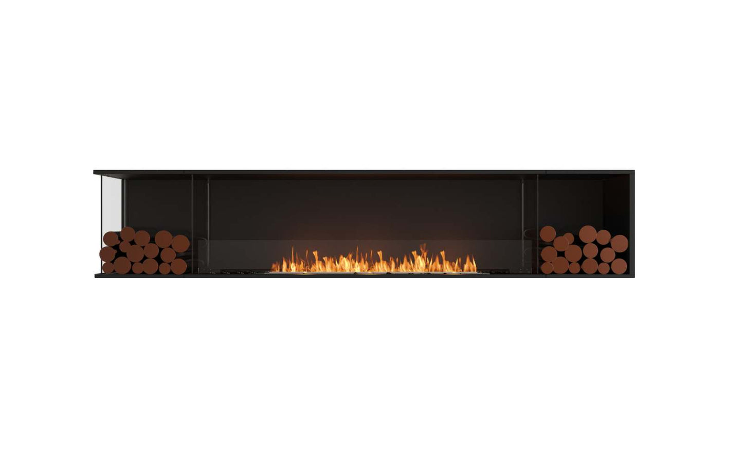 EcoSmart Flex Bioethanol Fireplace 104LC BX2 Left Corner Black