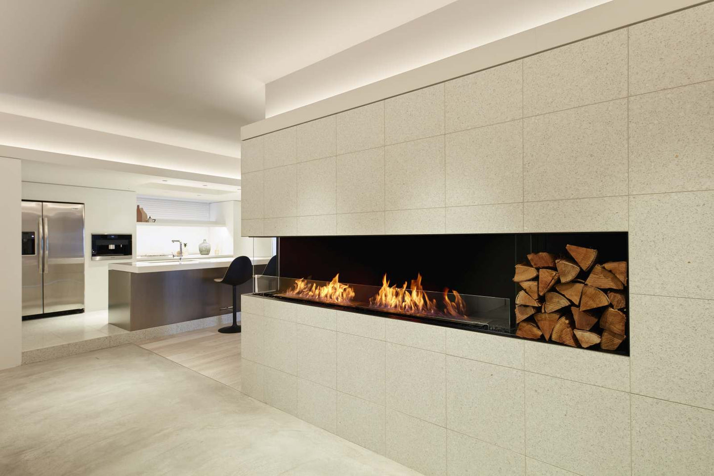 EcoSmart Flex Bioethanol Fireplace 104LC BXR Left Corner Black