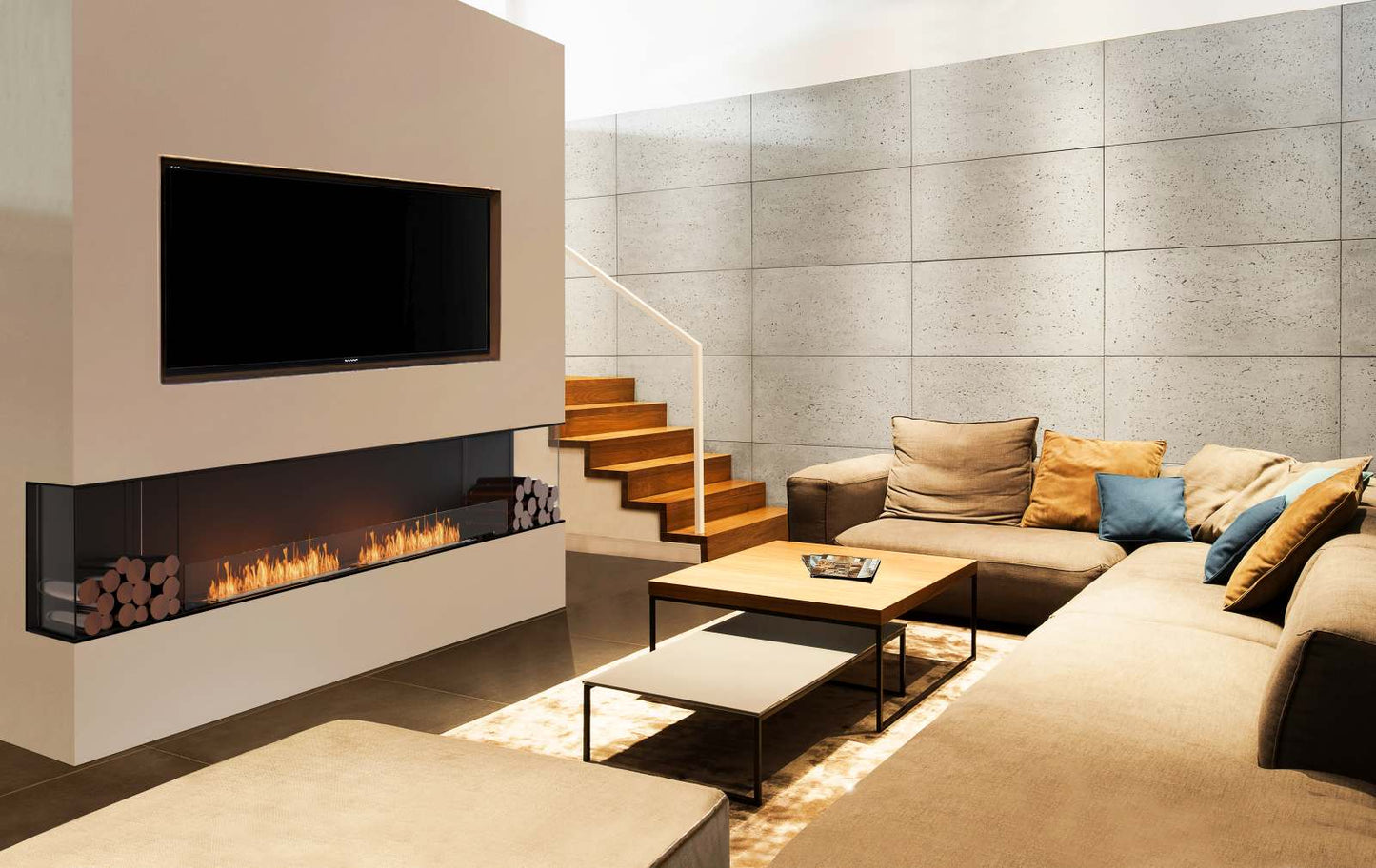 EcoSmart Flex Bioethanol Fireplace 122BY BX2 Bay Black
