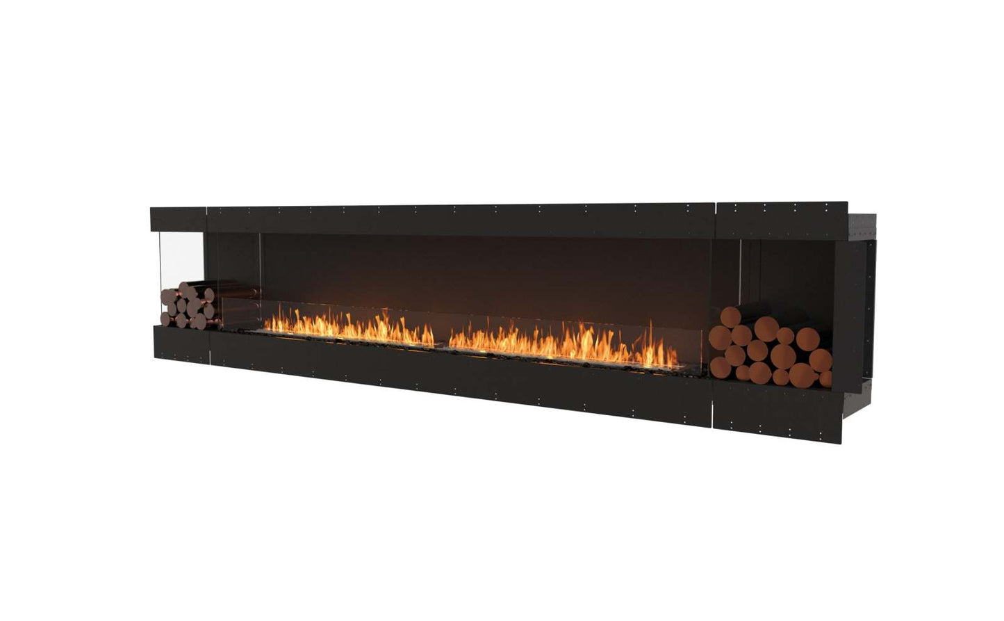 EcoSmart Flex Bioethanol Fireplace 140LC BX2 Left Corner Black