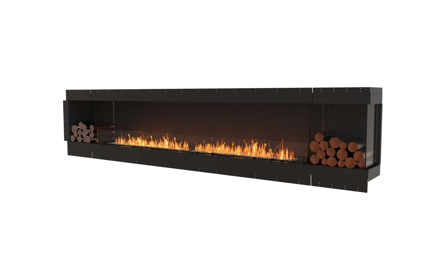 EcoSmart Flex Bioethanol Fireplace 140RC BX2 Right Corner Black