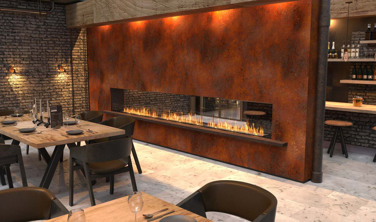 EcoSmart Flex Bioethanol Fireplace 158DB Double Sided Black
