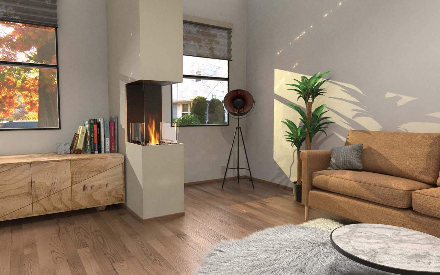 EcoSmart Flex Bioethanol Fireplace 18PN Peninsula Black