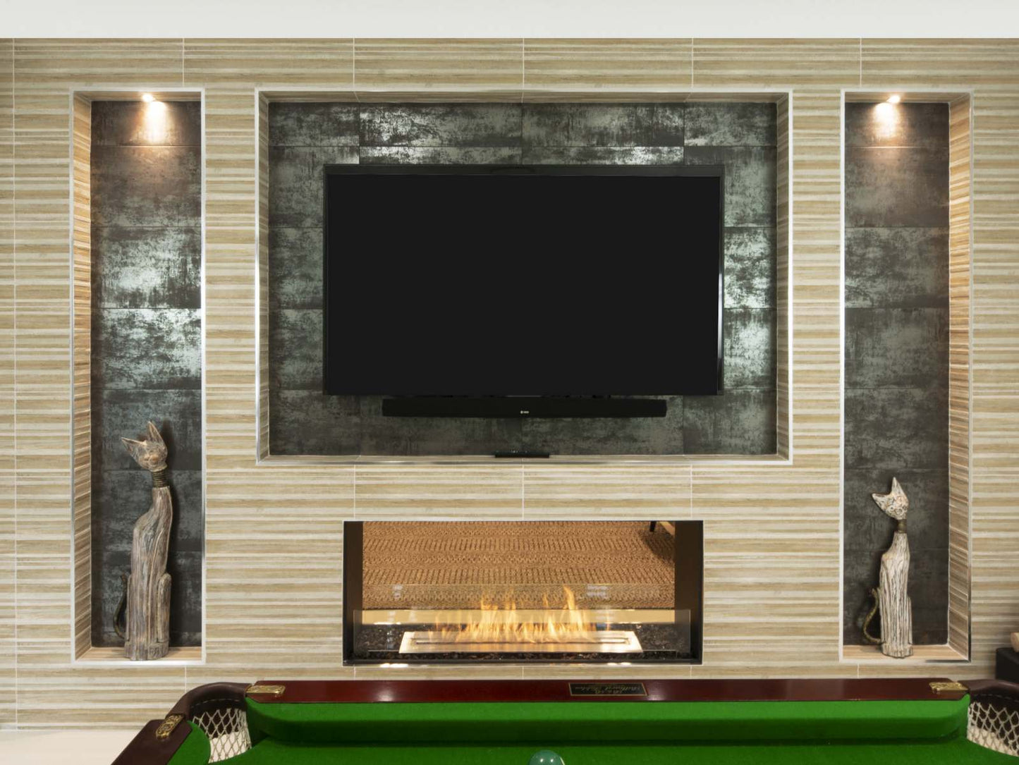 EcoSmart Flex Bioethanol Fireplace 50DB Double Sided Black