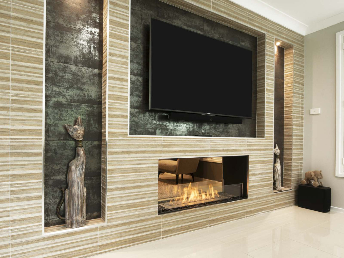 EcoSmart Flex Bioethanol Fireplace 50DB Double Sided Black