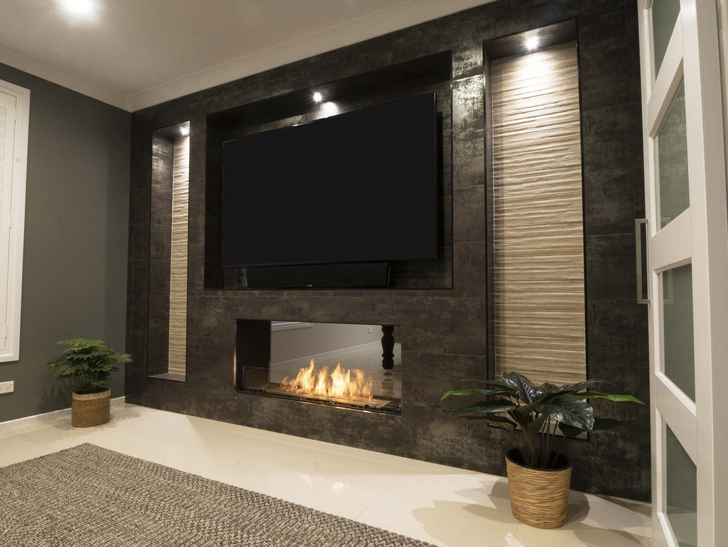 EcoSmart Flex Bioethanol Fireplace 50DB Double Sided Black