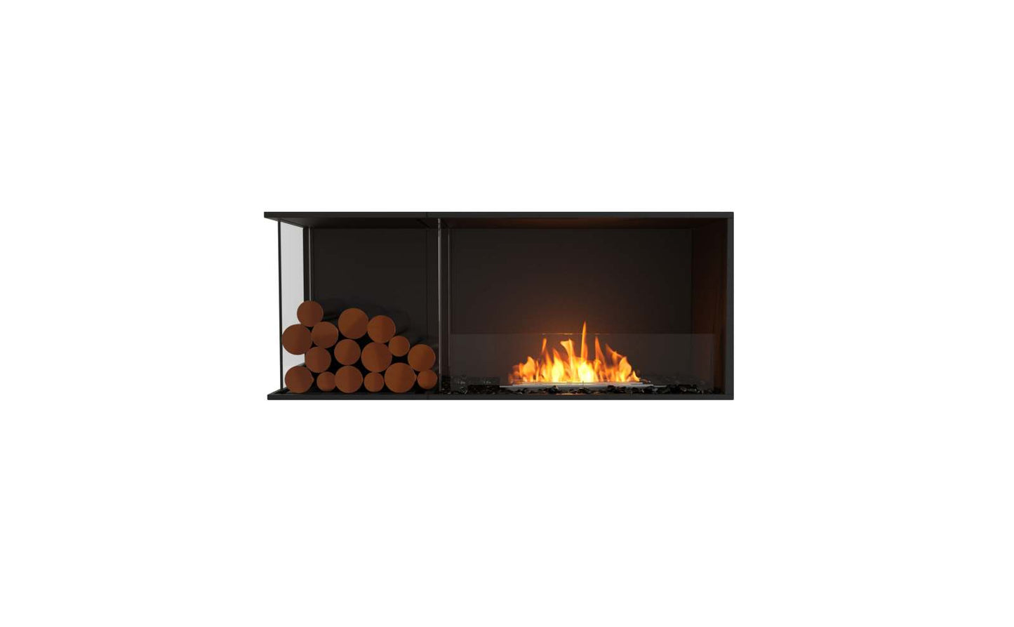 EcoSmart Flex Bioethanol Fireplace 50LC BXL Left Corner Black