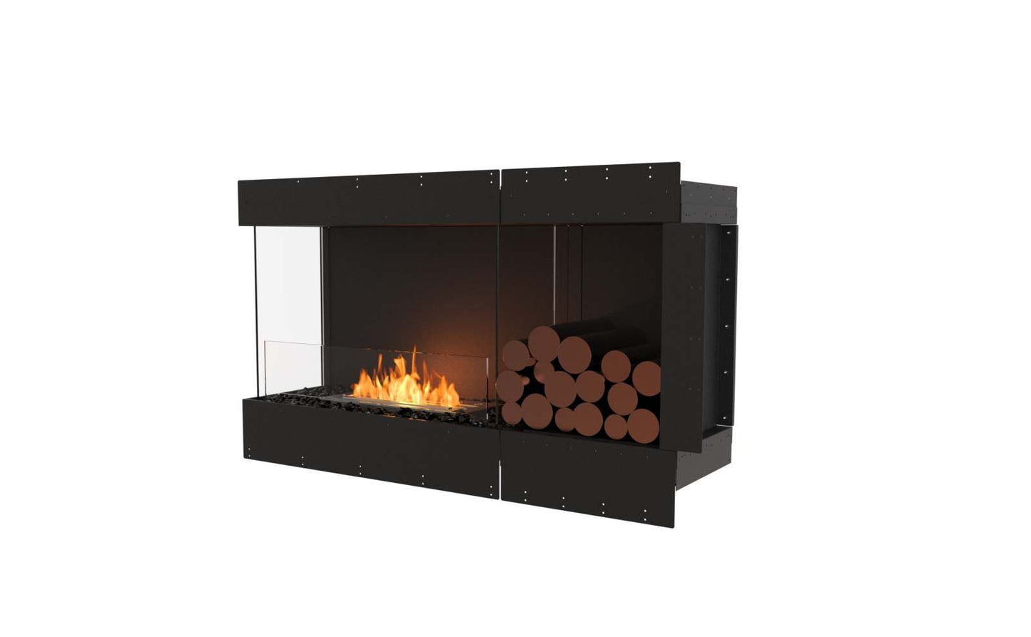 EcoSmart Flex Bioethanol Fireplace 50LC BXR Left Corner Black