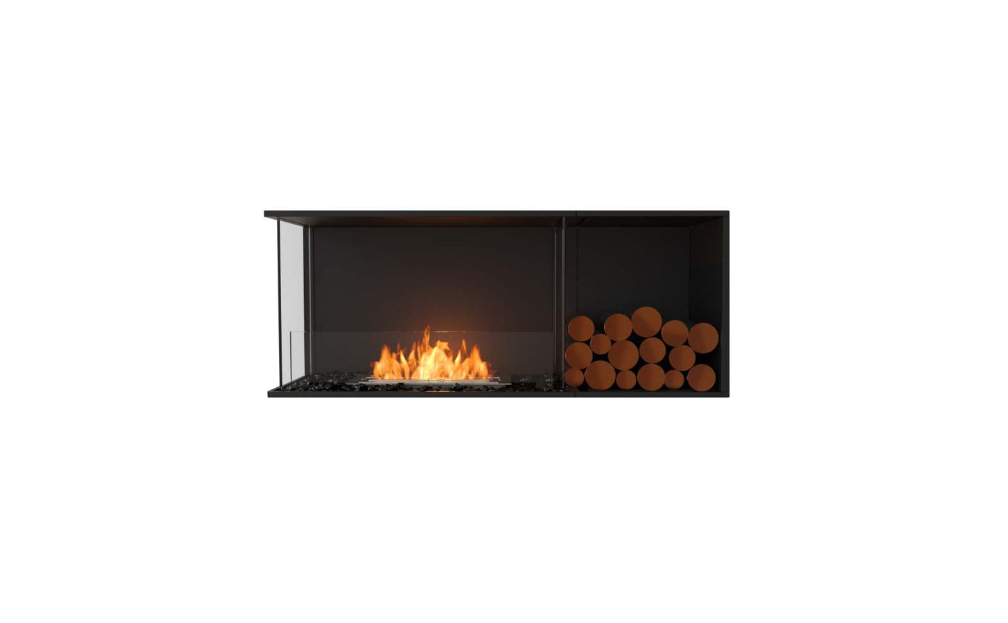 EcoSmart Flex Bioethanol Fireplace 50LC BXR Left Corner Black