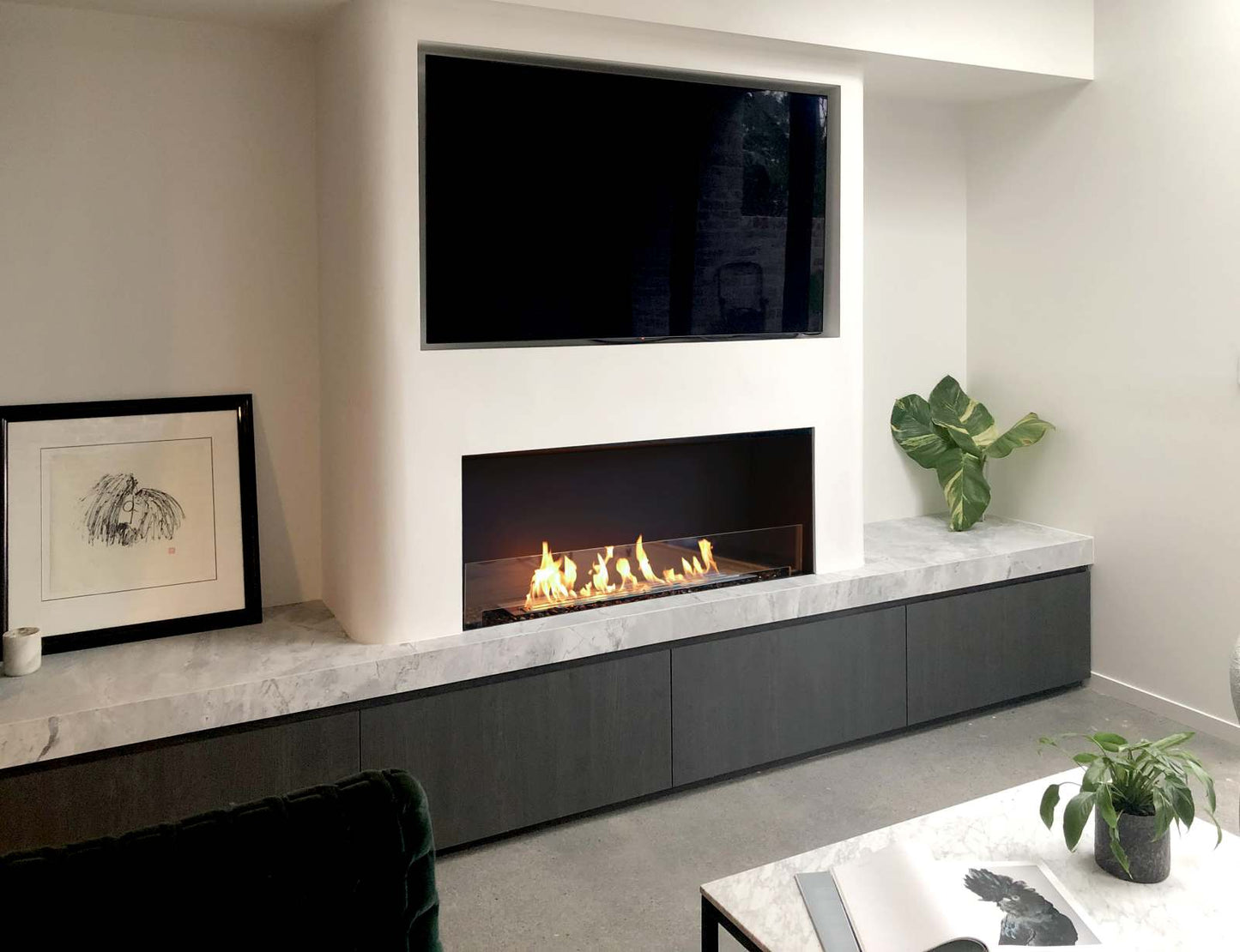 EcoSmart Flex Bioethanol Fireplace 50SS Single Sided Black