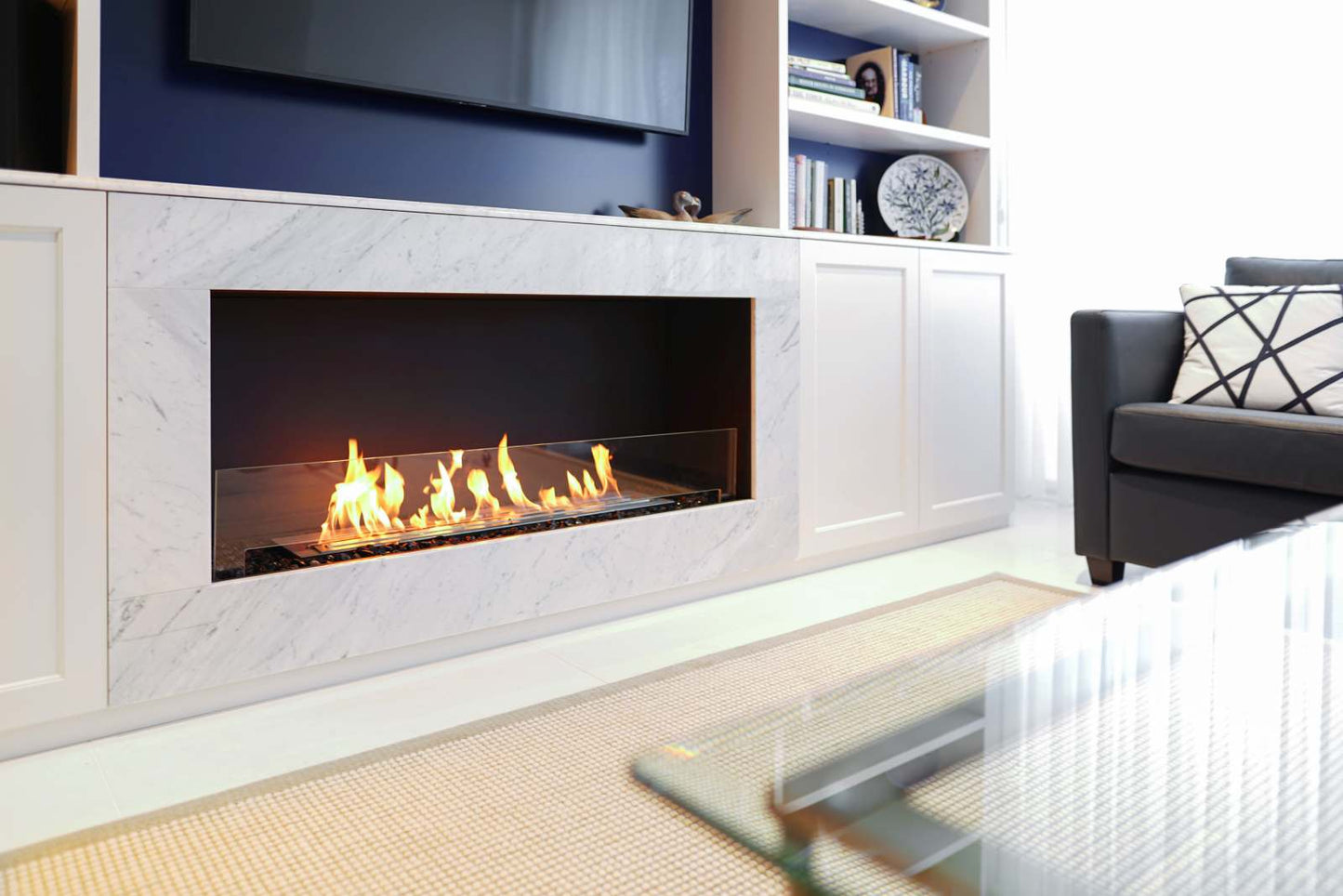 EcoSmart Flex Bioethanol Fireplace 50SS Single Sided Black