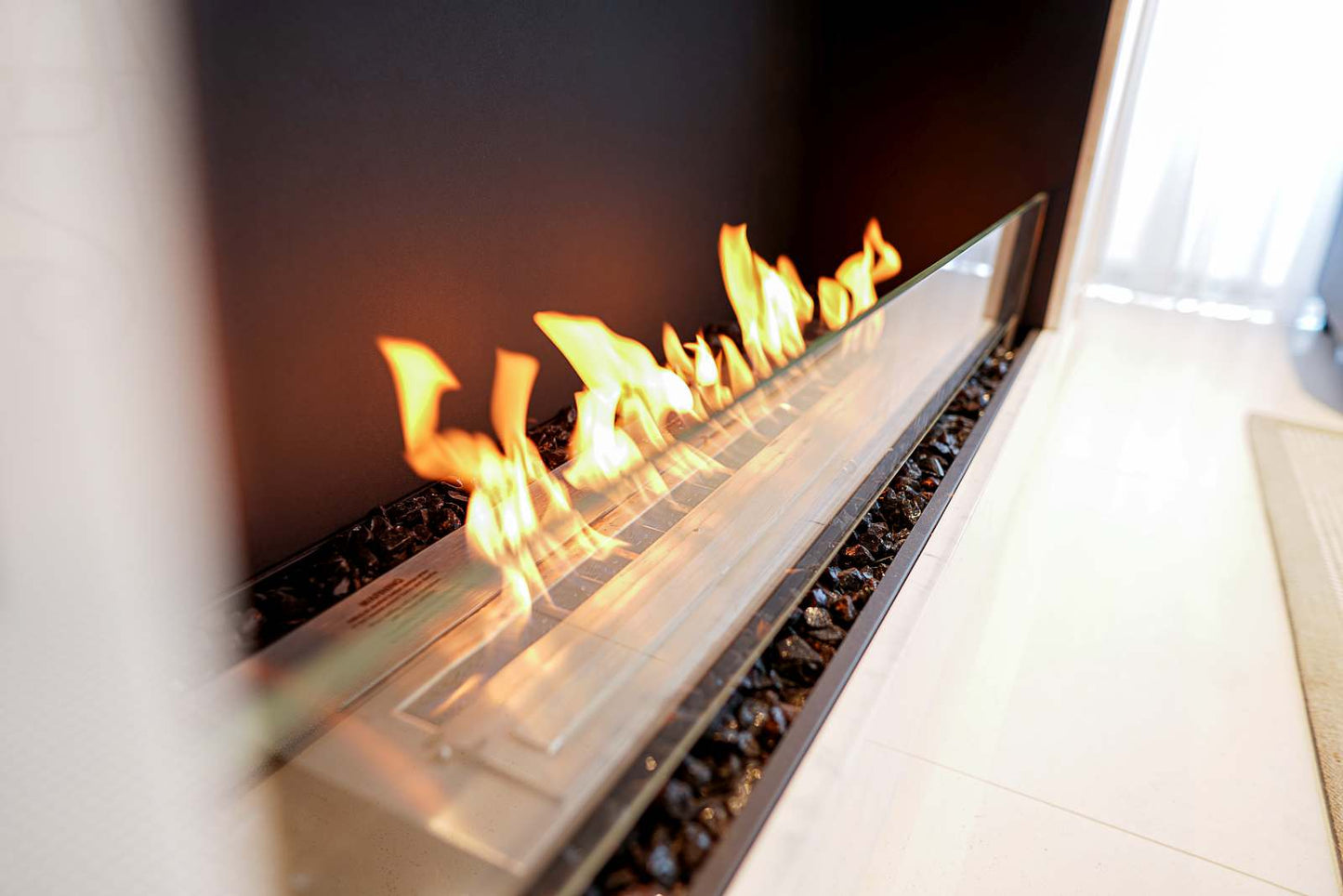 EcoSmart Flex Bioethanol Fireplace 50SS Single Sided Black