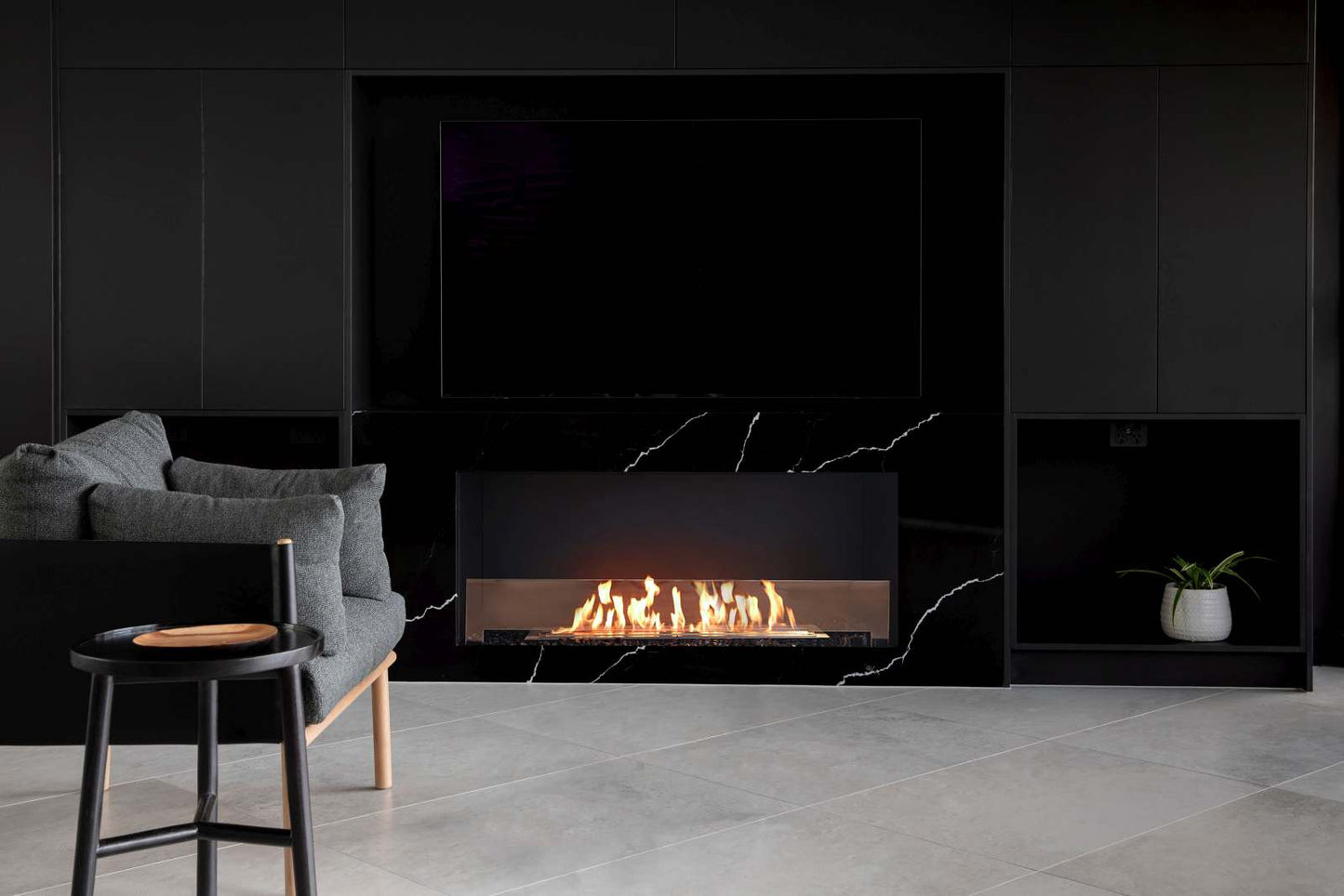 EcoSmart Flex Bioethanol Fireplace 50SS Single Sided Black