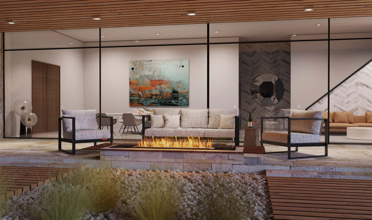 EcoSmart Flex Bioethanol Fireplace 68BN Bench Black